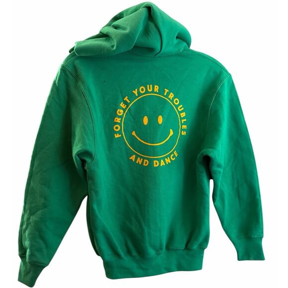 Bob Marley Youth Zip Up Hoodie Jacket Size Medium Hope Road Green - Picture 2 of 3